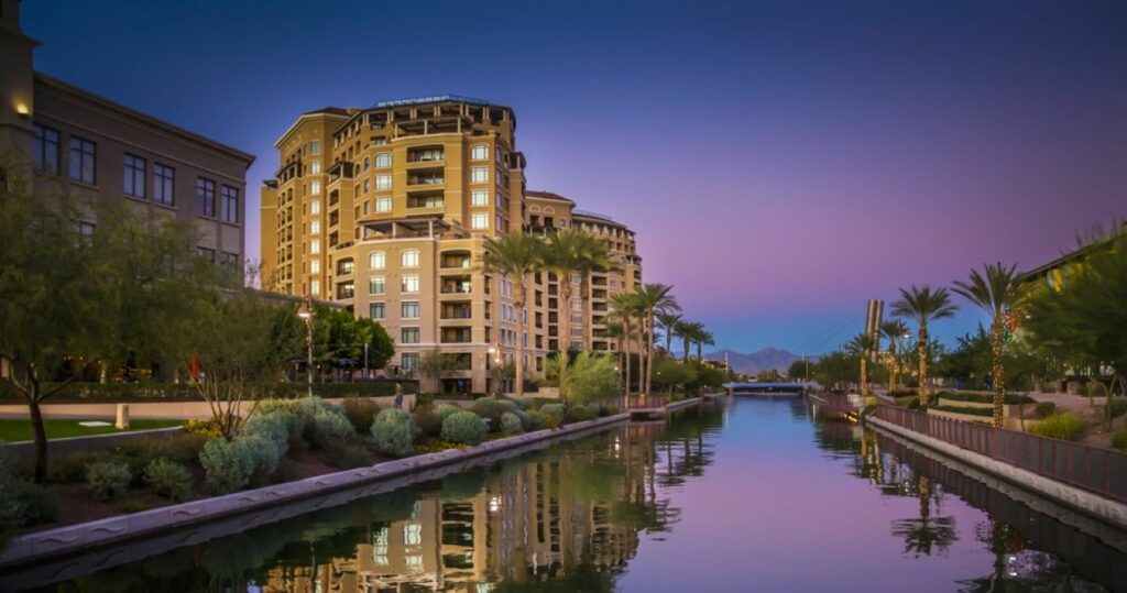 Canal running through Scottsdale, Arizona