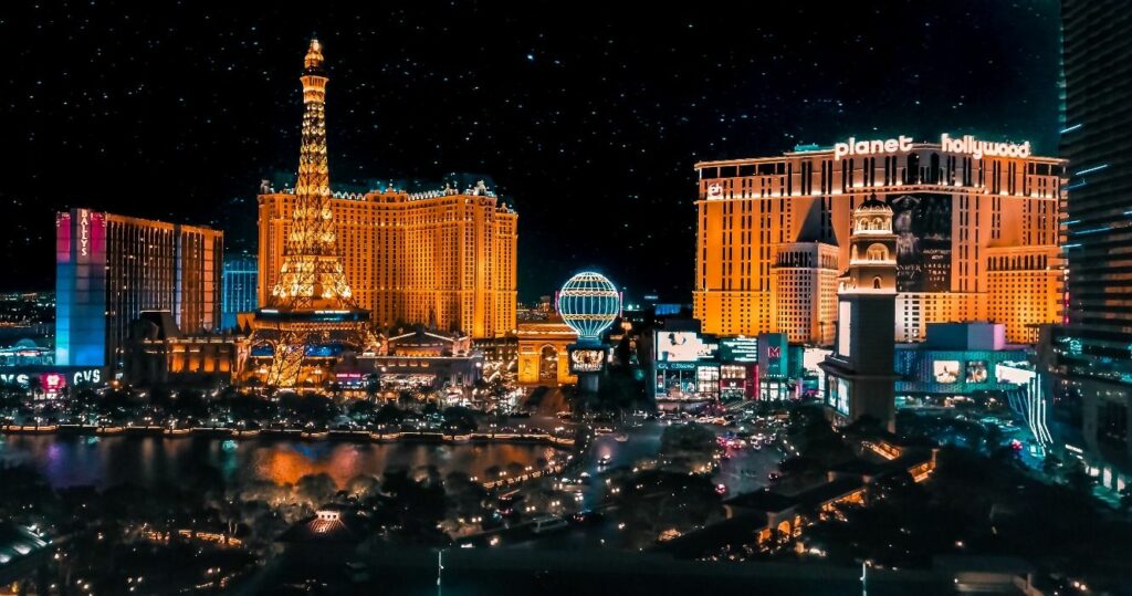 The Las Vegas Strip at night