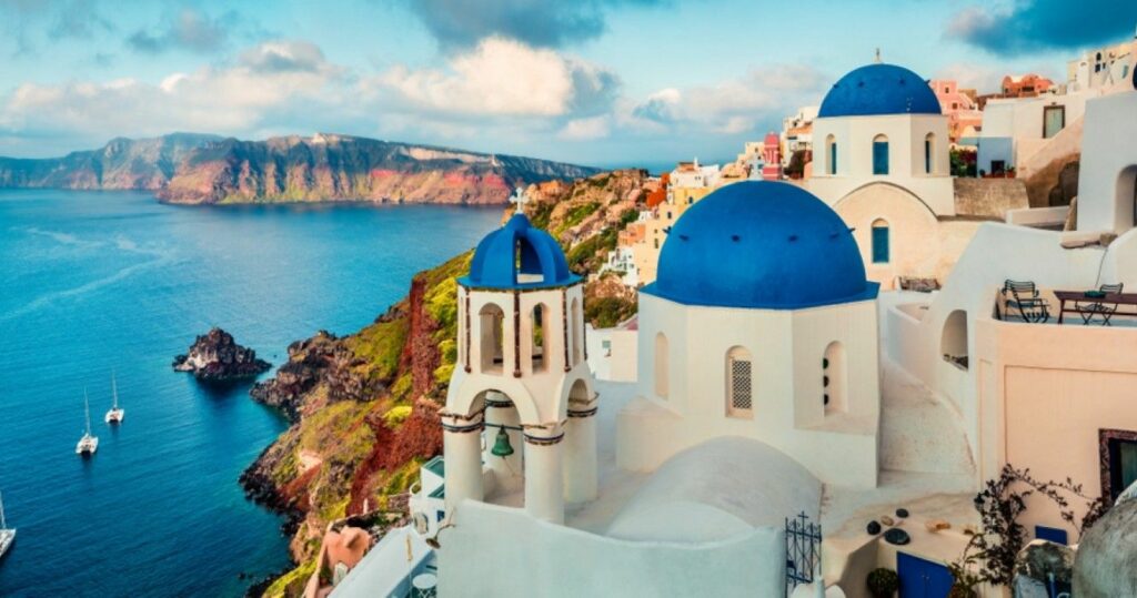 Santorini island panorama, Greece