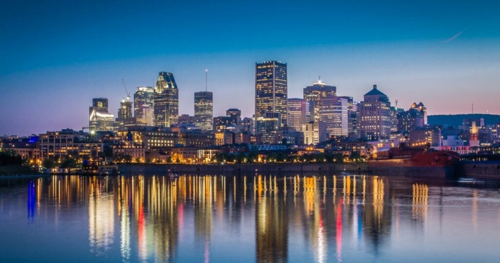 Montreal Downtown View at night, Canada