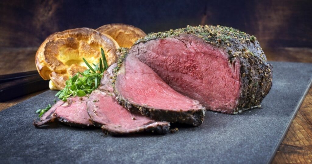 Dry Aged Roast Beef with Yorkshire Pudding