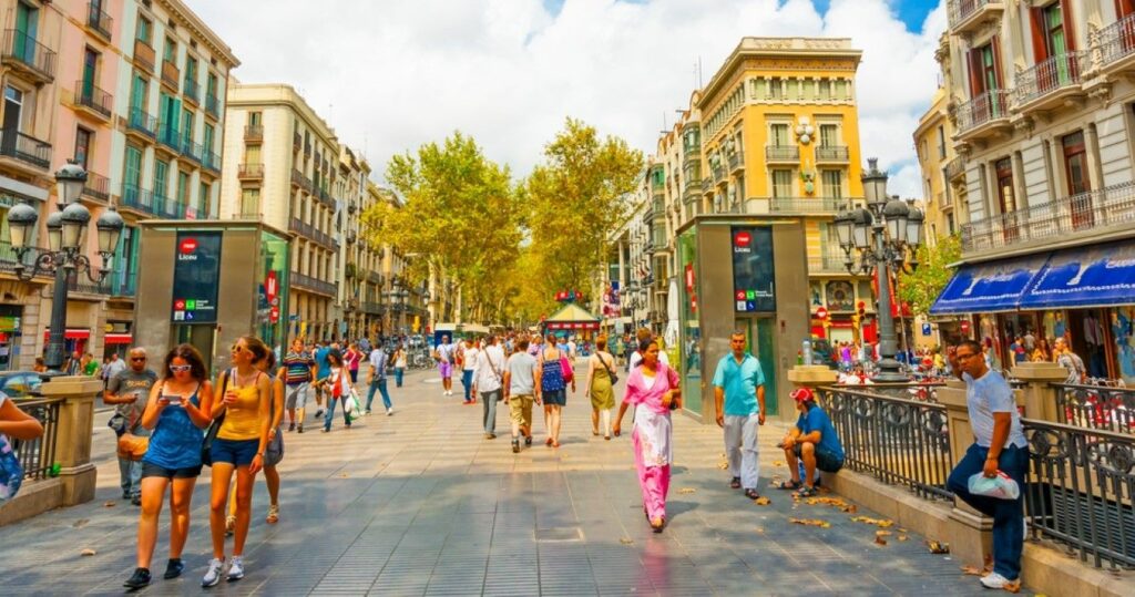 Ramblas street, Barcelona, Spain