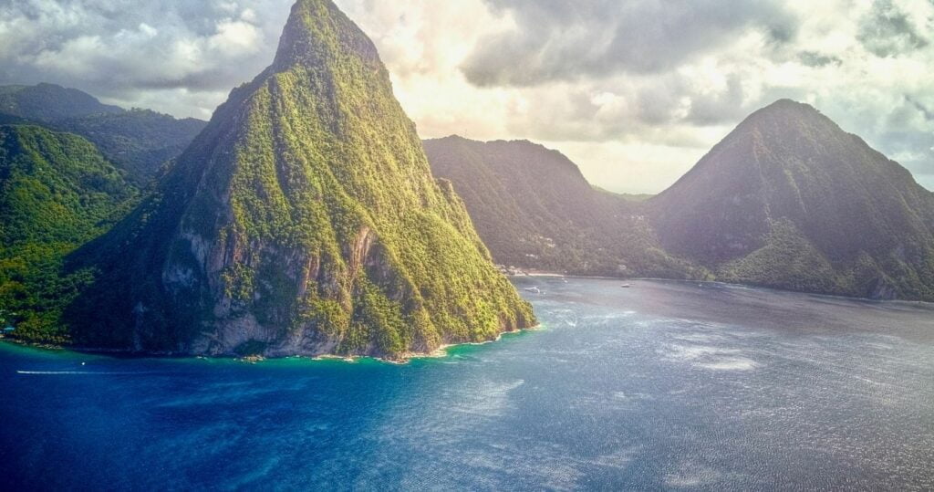 The coast of St. Lucia