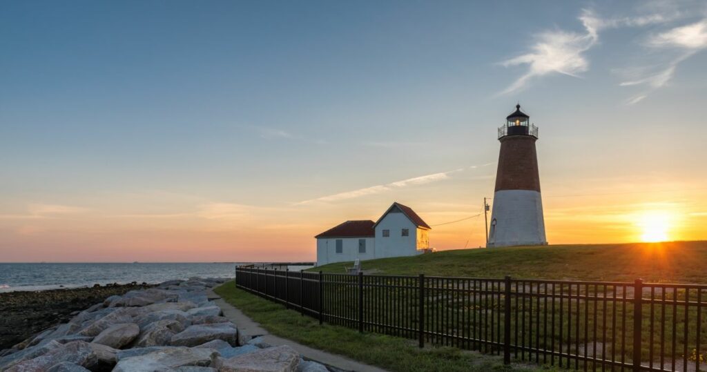 Point Judith Lighthouse in Narragansett Rhode Island