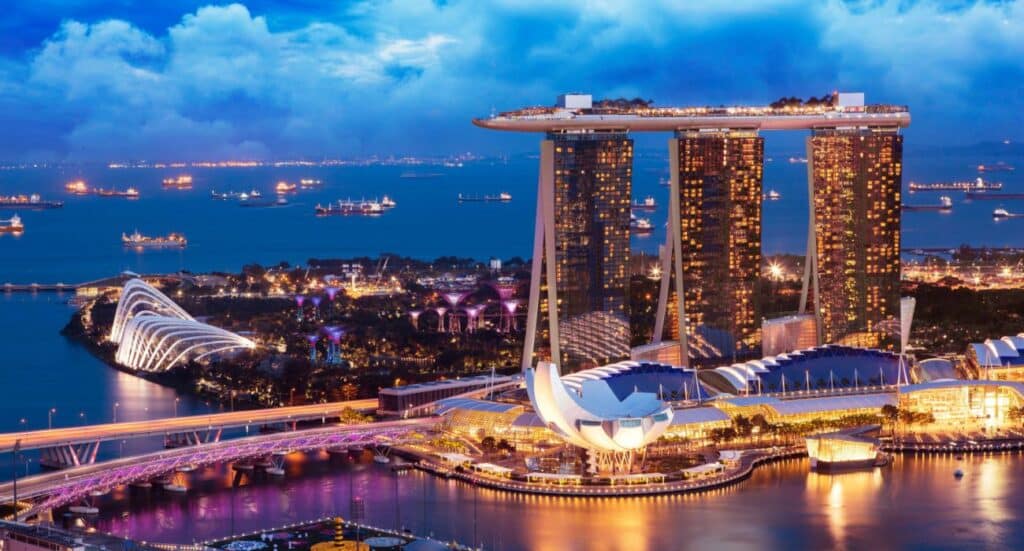 Singapore cityscape at dusk