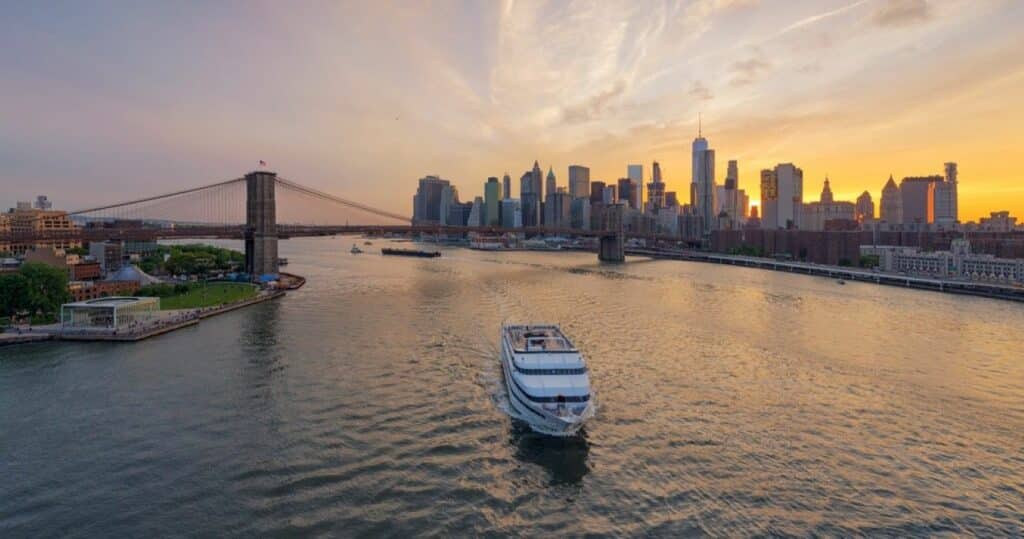 Cruise ship in New York City