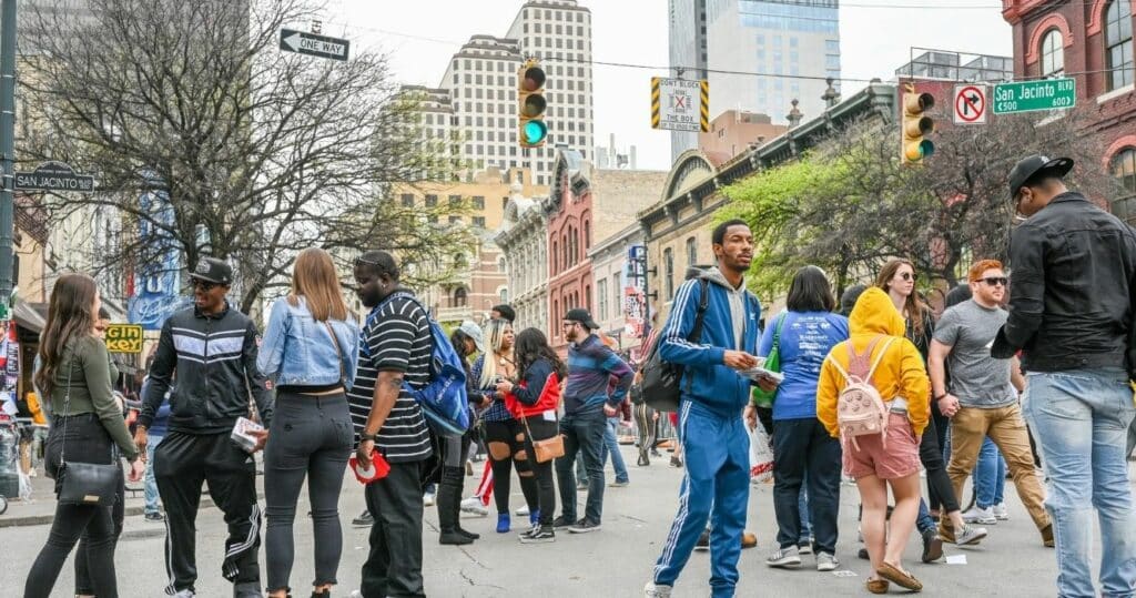 Sixth Street in Austin, Texas