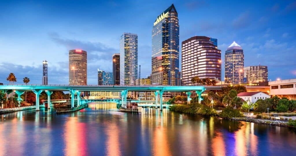 Tampa, Florida at night