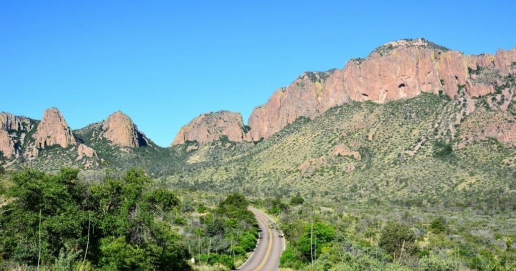 Road in Big Bend national park in Texas