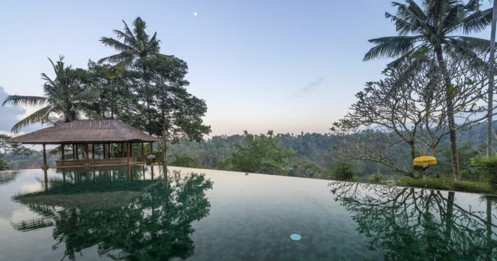 Swimming pool at Amandari resort, Bali, Indonesia