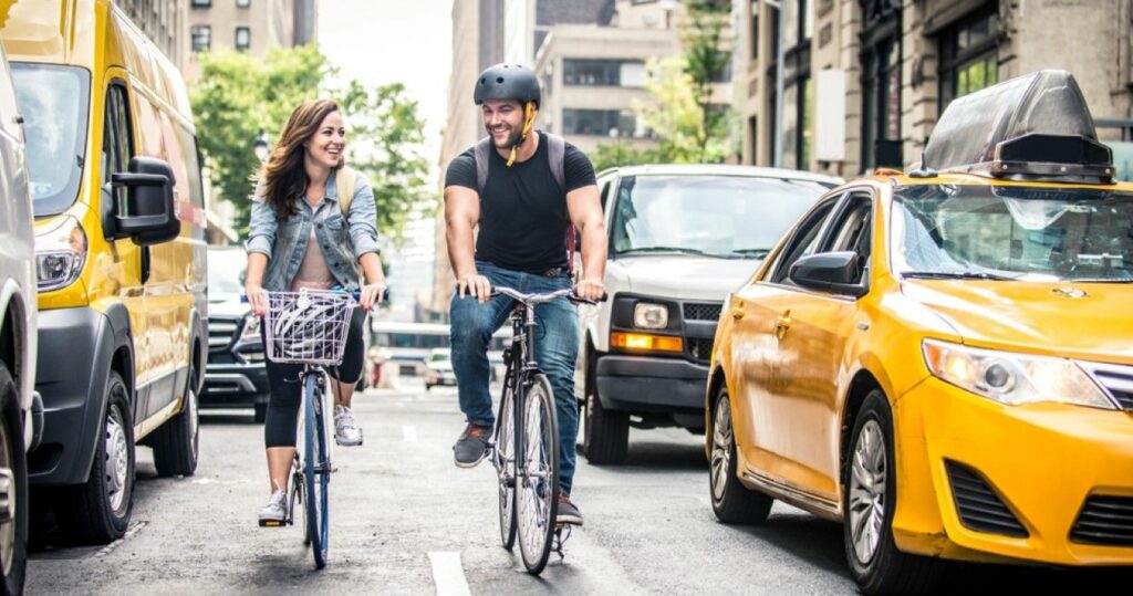 Cyclists in New York City