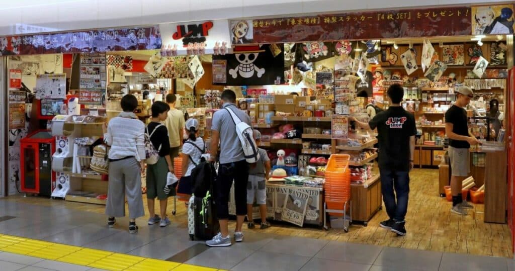 Jump store in Tokyo underground station