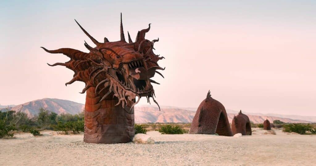 The dragon at the Galleta Meadows Sculptures area in Anza-Borrego State Park, California 