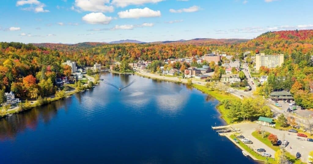 View of Saranac Lake, New York