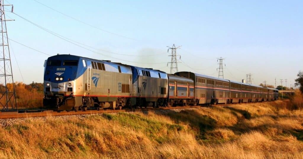 Amtrak Empire Builder passing through Wisconsin