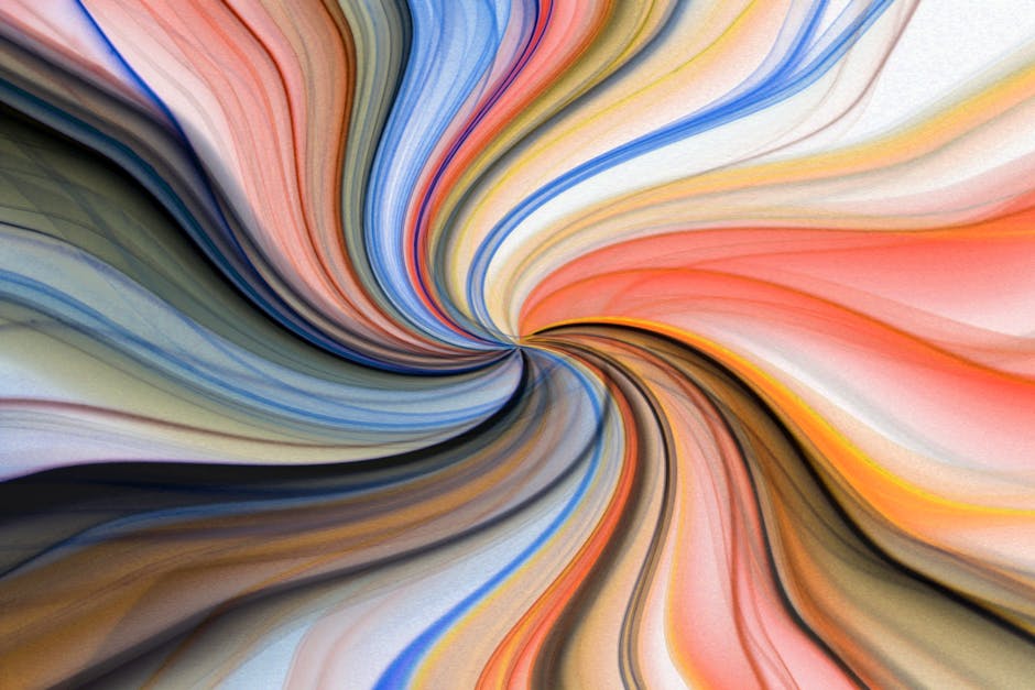 Vibrant abstract image featuring dynamic swirling patterns in various vivid colors, resembling marbled textures.