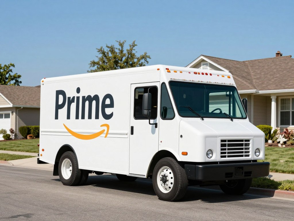 Amazon Prime delivery truck and logistics operations Amazon Prime delivery truck and logistics operations