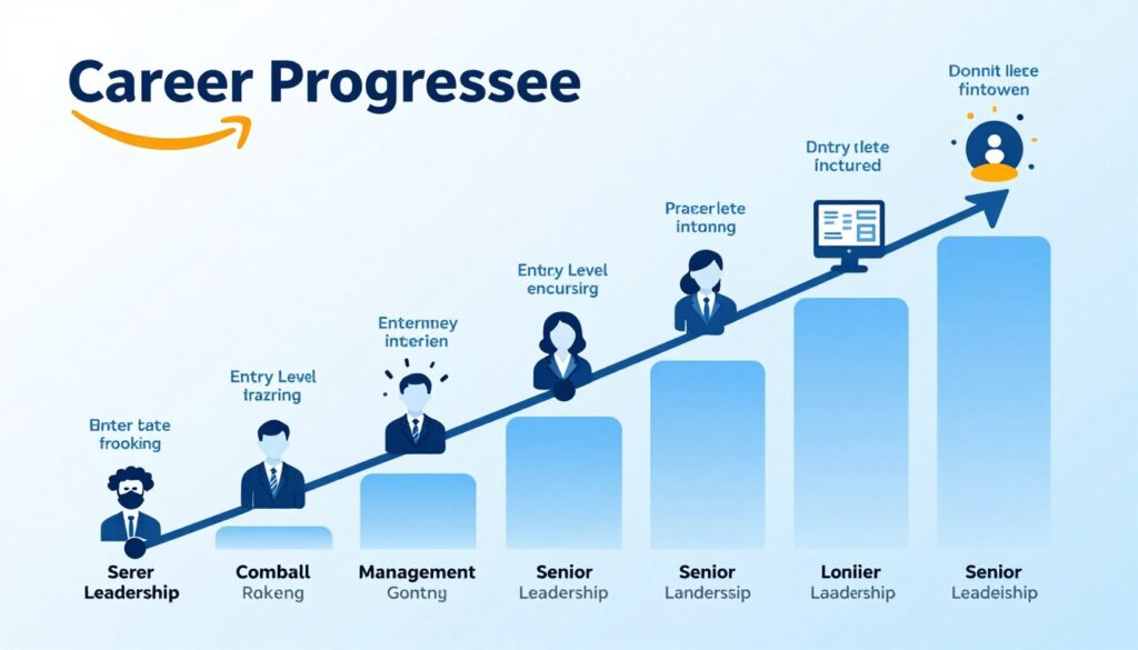 Career growth pathway diagram showing progression from entry level to senior roles Career growth pathway diagram showing progression from entry level to senior roles